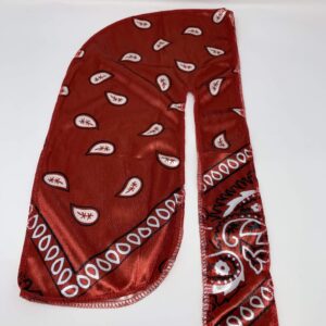 Red Paisley (Bandana) Print Durag