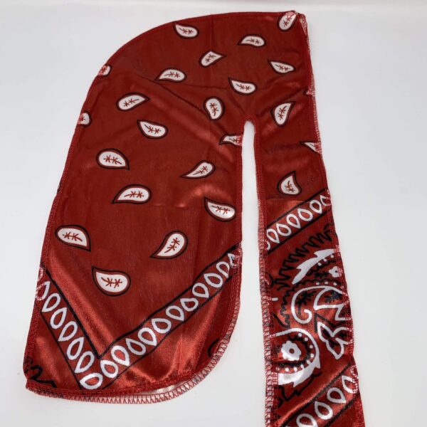 Red Paisley (Bandana) Print Durag