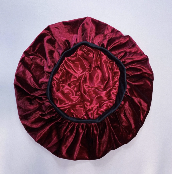 Burgundy Velvet Bonnet