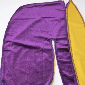 Purple + Yellow Velvet Durag